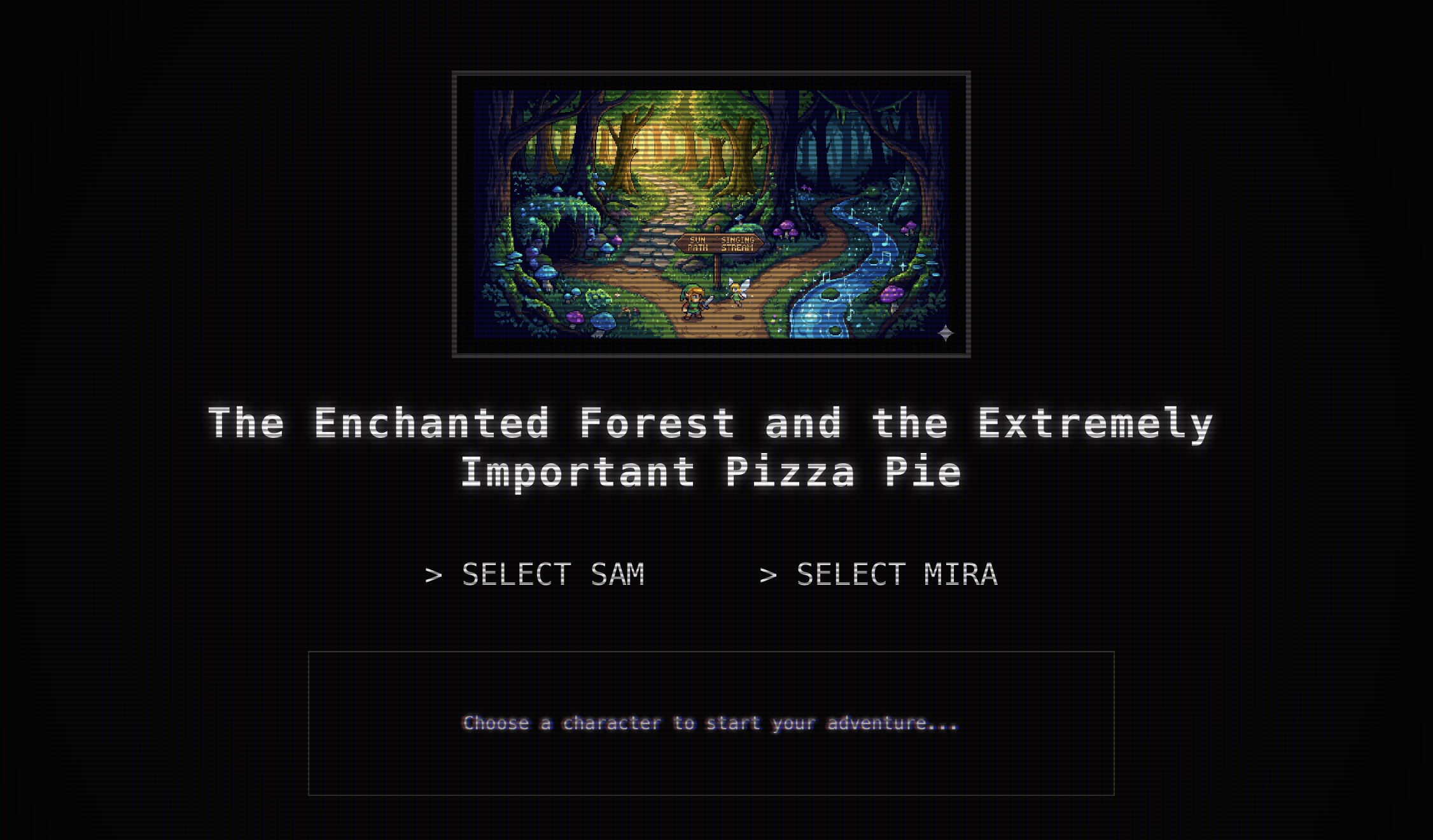 The Enchanted Forest and the Extremely Important Pizza Pie: Building a Text Adventure for the Kid Who Thought Books Were Actual Magic screenshot 1